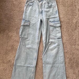 Agolde Minka Light Blue Cargo Jeans
